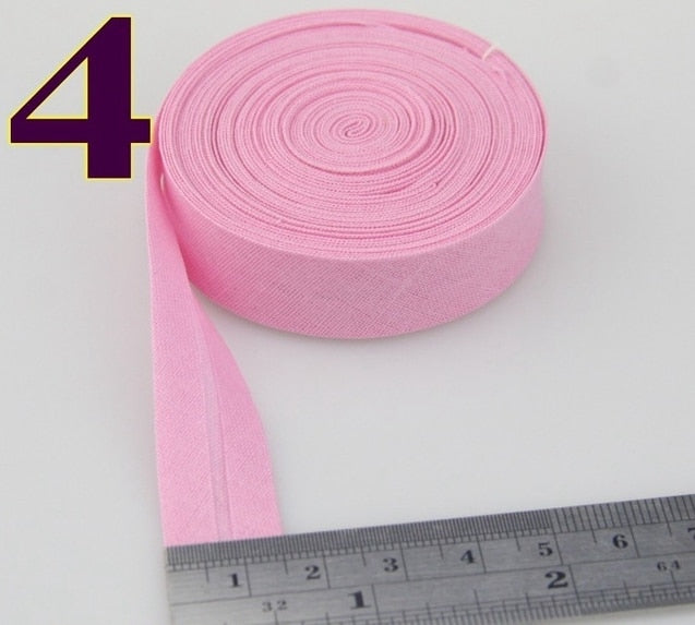 15mm (5/8")Width Back Side Ironed Single Folded Cotton Bias Binding Tape For Garment Cushion Table Quilt Craft Diy Accessories - KiwisLove