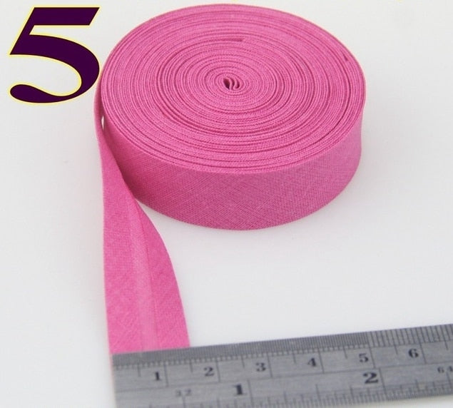 15mm (5/8")Width Back Side Ironed Single Folded Cotton Bias Binding Tape For Garment Cushion Table Quilt Craft Diy Accessories - KiwisLove