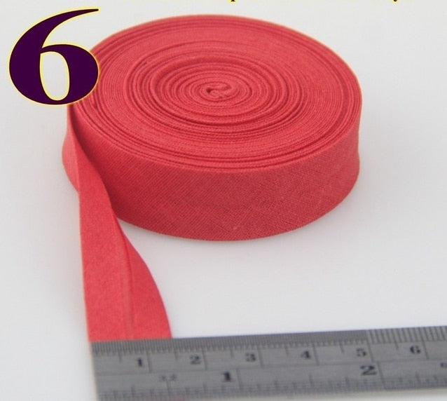 15mm (5/8")Width Back Side Ironed Single Folded Cotton Bias Binding Tape For Garment Cushion Table Quilt Craft Diy Accessories - KiwisLove