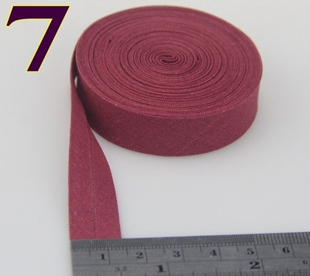 15mm (5/8")Width Back Side Ironed Single Folded Cotton Bias Binding Tape For Garment Cushion Table Quilt Craft Diy Accessories - KiwisLove