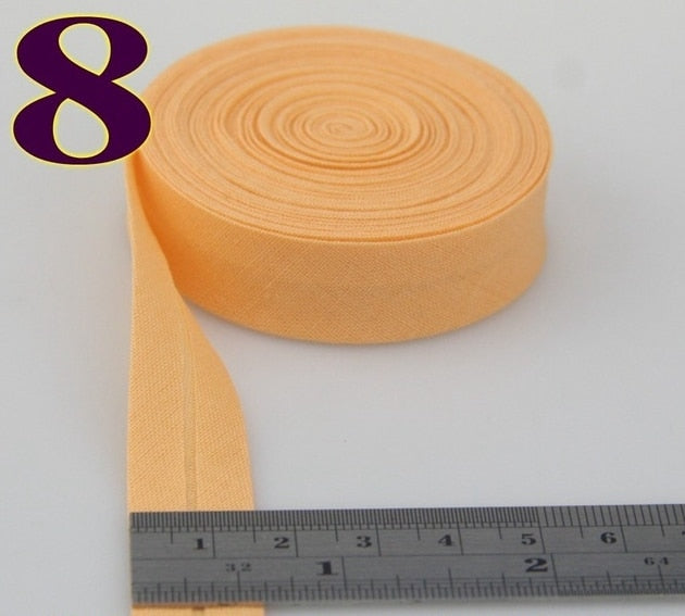 15mm (5/8")Width Back Side Ironed Single Folded Cotton Bias Binding Tape For Garment Cushion Table Quilt Craft Diy Accessories - KiwisLove