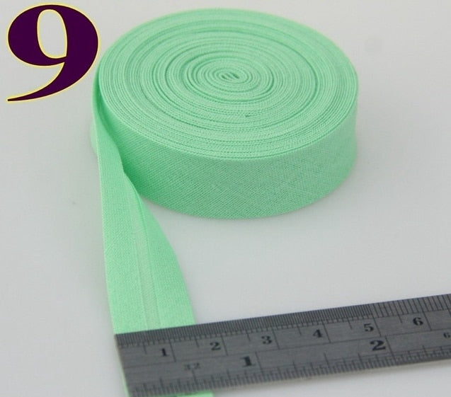 15mm (5/8")Width Back Side Ironed Single Folded Cotton Bias Binding Tape For Garment Cushion Table Quilt Craft Diy Accessories - KiwisLove