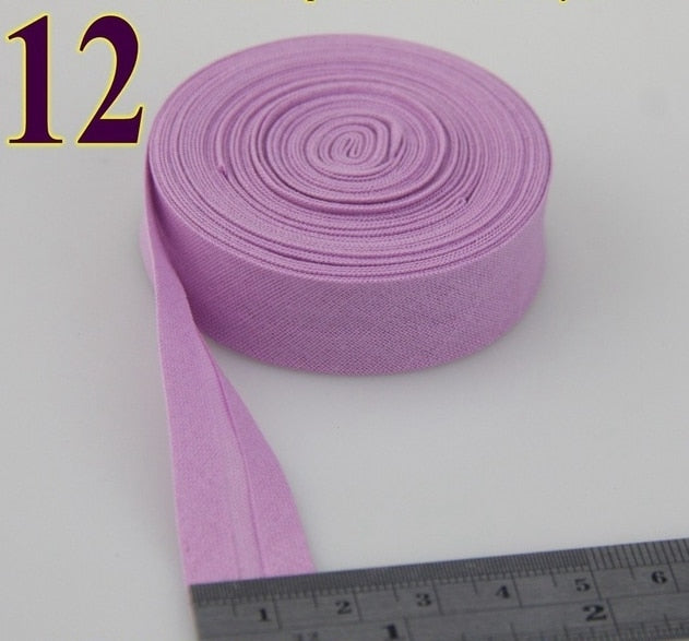 15mm (5/8")Width Back Side Ironed Single Folded Cotton Bias Binding Tape For Garment Cushion Table Quilt Craft Diy Accessories - KiwisLove