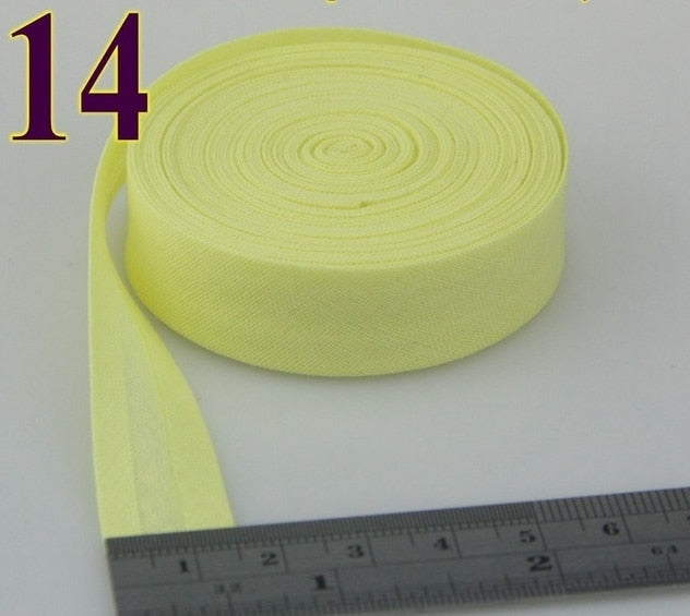 15mm (5/8")Width Back Side Ironed Single Folded Cotton Bias Binding Tape For Garment Cushion Table Quilt Craft Diy Accessories - KiwisLove