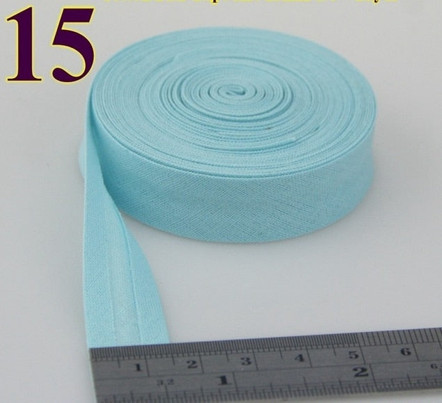 15mm (5/8")Width Back Side Ironed Single Folded Cotton Bias Binding Tape For Garment Cushion Table Quilt Craft Diy Accessories - KiwisLove