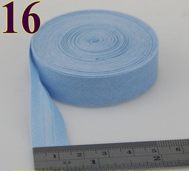 15mm (5/8")Width Back Side Ironed Single Folded Cotton Bias Binding Tape For Garment Cushion Table Quilt Craft Diy Accessories - KiwisLove