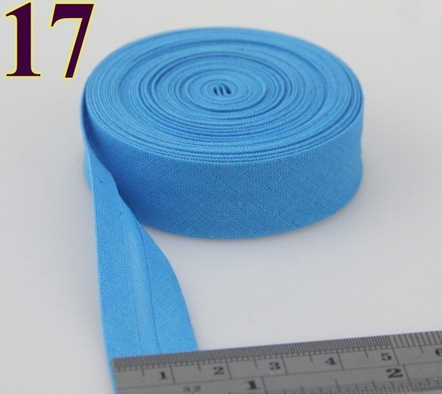 15mm (5/8")Width Back Side Ironed Single Folded Cotton Bias Binding Tape For Garment Cushion Table Quilt Craft Diy Accessories - KiwisLove