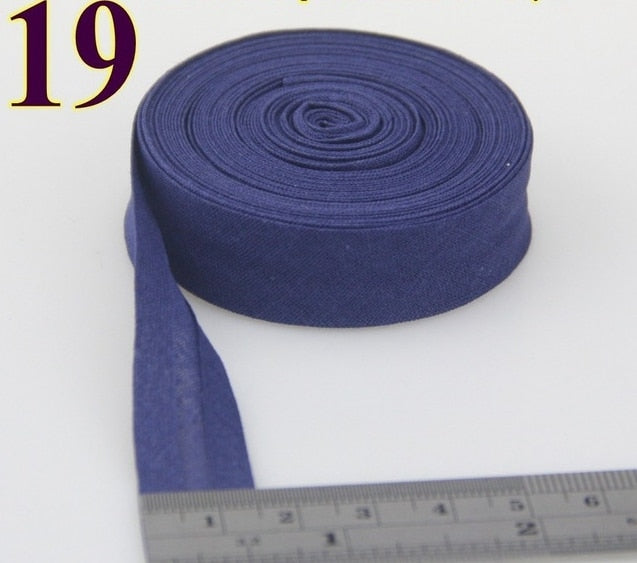 15mm (5/8")Width Back Side Ironed Single Folded Cotton Bias Binding Tape For Garment Cushion Table Quilt Craft Diy Accessories - KiwisLove