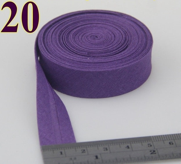15mm (5/8")Width Back Side Ironed Single Folded Cotton Bias Binding Tape For Garment Cushion Table Quilt Craft Diy Accessories - KiwisLove