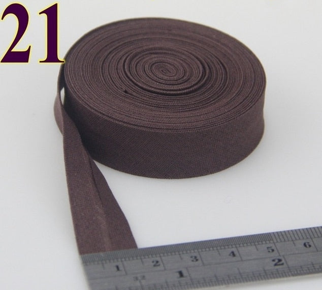 15mm (5/8")Width Back Side Ironed Single Folded Cotton Bias Binding Tape For Garment Cushion Table Quilt Craft Diy Accessories - KiwisLove
