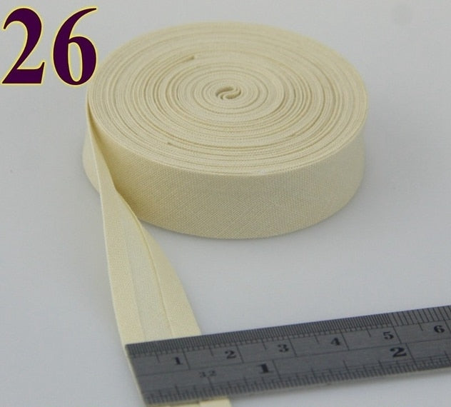 15mm (5/8")Width Back Side Ironed Single Folded Cotton Bias Binding Tape For Garment Cushion Table Quilt Craft Diy Accessories - KiwisLove