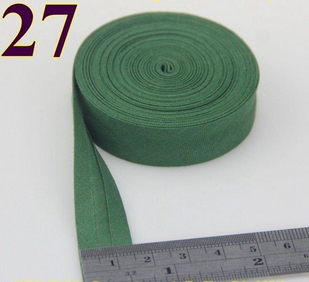 15mm (5/8")Width Back Side Ironed Single Folded Cotton Bias Binding Tape For Garment Cushion Table Quilt Craft Diy Accessories - KiwisLove