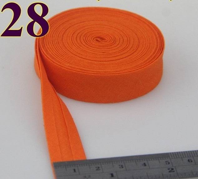 15mm (5/8")Width Back Side Ironed Single Folded Cotton Bias Binding Tape For Garment Cushion Table Quilt Craft Diy Accessories - KiwisLove