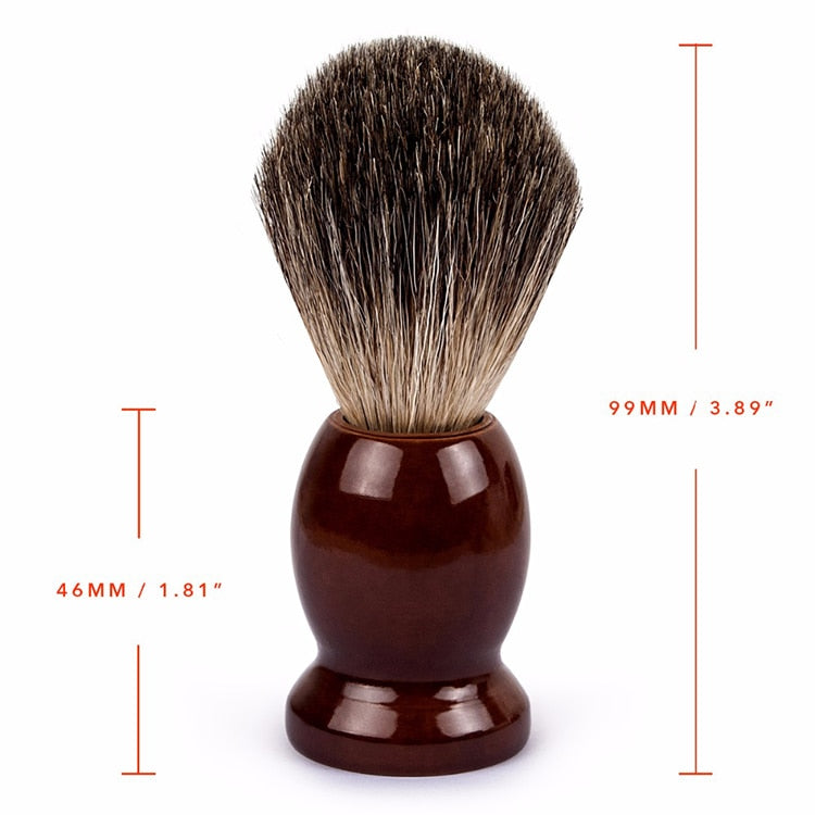Qshave Man  Badger Hair Shaving Brush Wood  Razor Double Edge Safety Straight Classic Safety - KiwisLove
