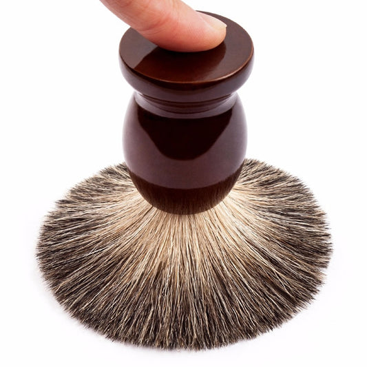 QSHAVE Men’s Pure Badger Hair Shaving Brush with Wooden Handle - KiwisLove