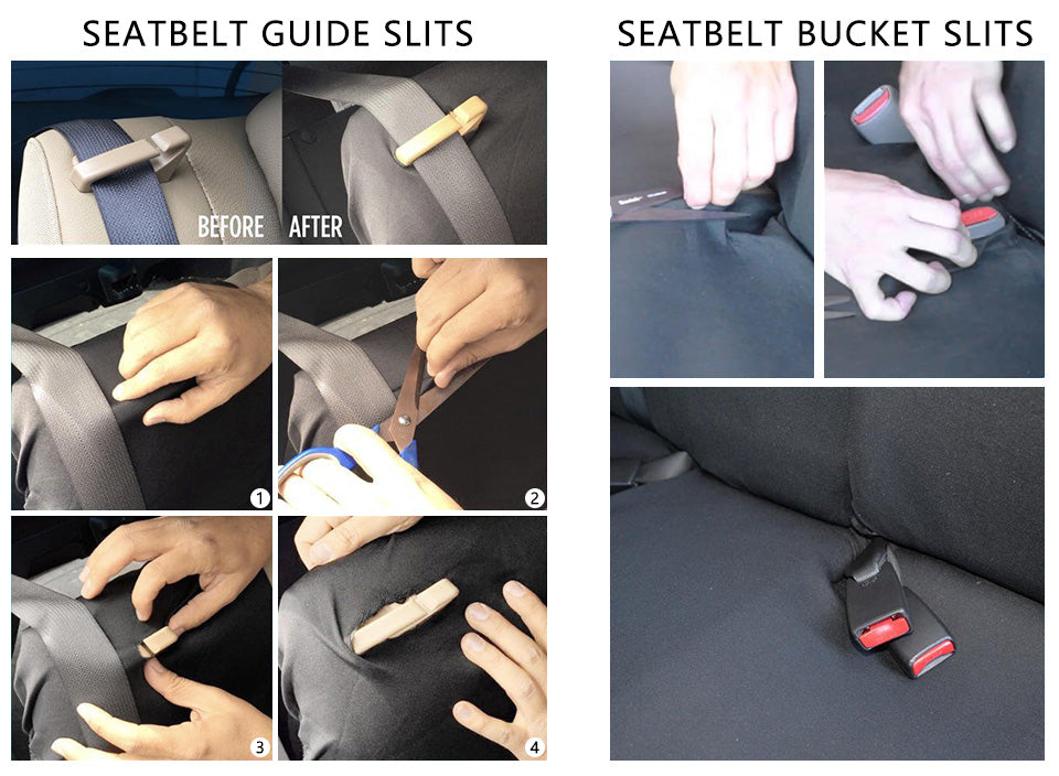 Track Detail Style Car Seat Covers Set Polyester Fabric Universal Fits Most Cars Covers Car Seat Protector - KiwisLove