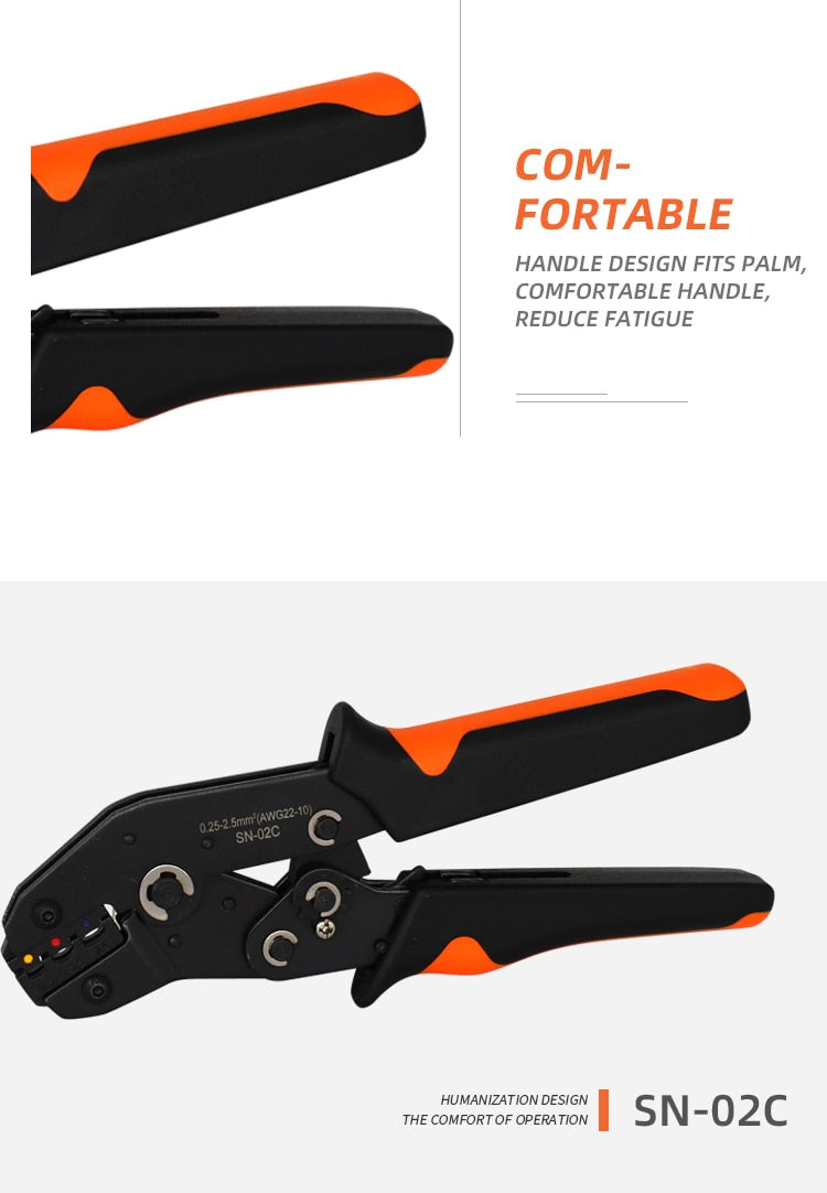 SN-02C mini hand Crimping Tool Adjustable Crimper pliers with 280pcs Cable Lugs - KiwisLove
