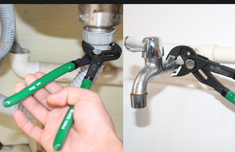 LAOA Fast Water Pump Pliers Pipe Wrench Plumbing Combination Pliers Universal Wrench Grip Pipe Wrench Plumber - KiwisLove