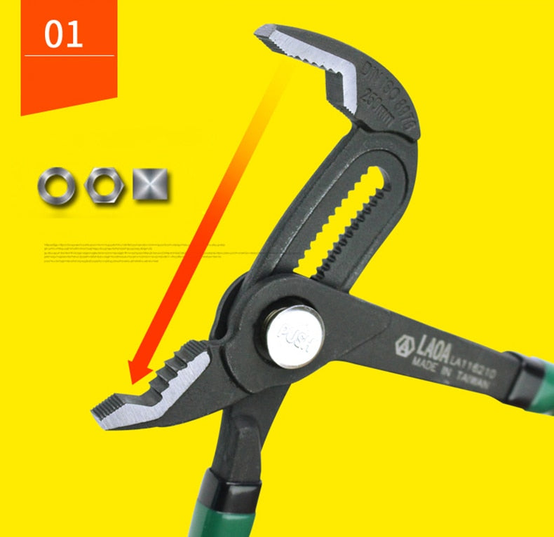LAOA Fast Water Pump Pliers Pipe Wrench Plumbing Combination Pliers Universal Wrench Grip Pipe Wrench Plumber - KiwisLove