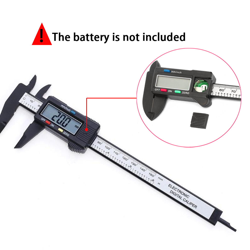 Electronic Digital Vernier Caliper Gauge Micrometer Carbon Fiber Oauee - KiwisLove