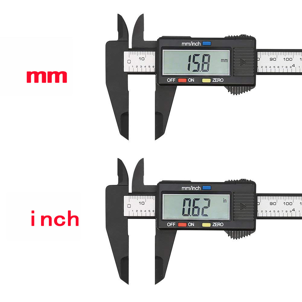 Electronic Digital Vernier Caliper Gauge Micrometer Carbon Fiber Oauee - KiwisLove