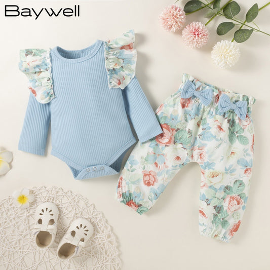 Baby Girls  Long Sleeve +  Pants 2 pcs set - KiwisLove
