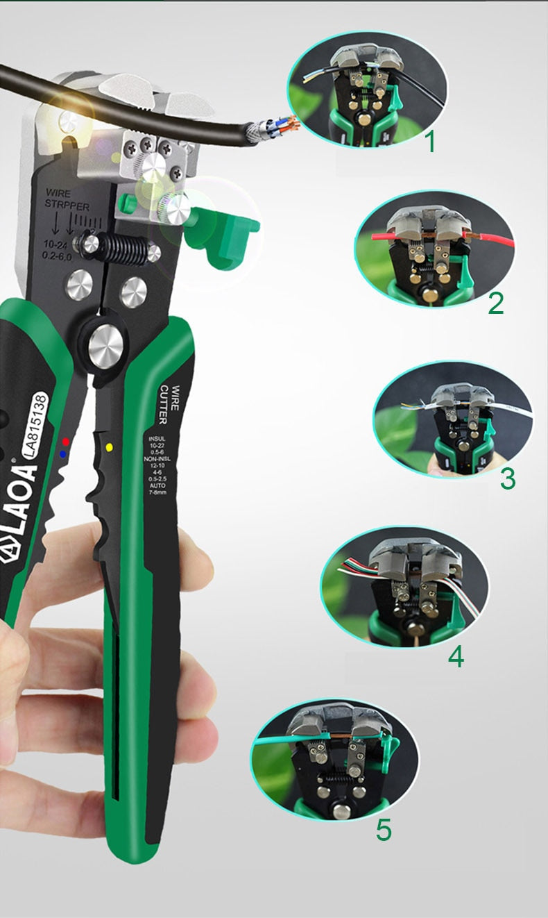 LAOA Automatic Wire Stripping Professional Electrical Wire Stripper High Quality - KiwisLove