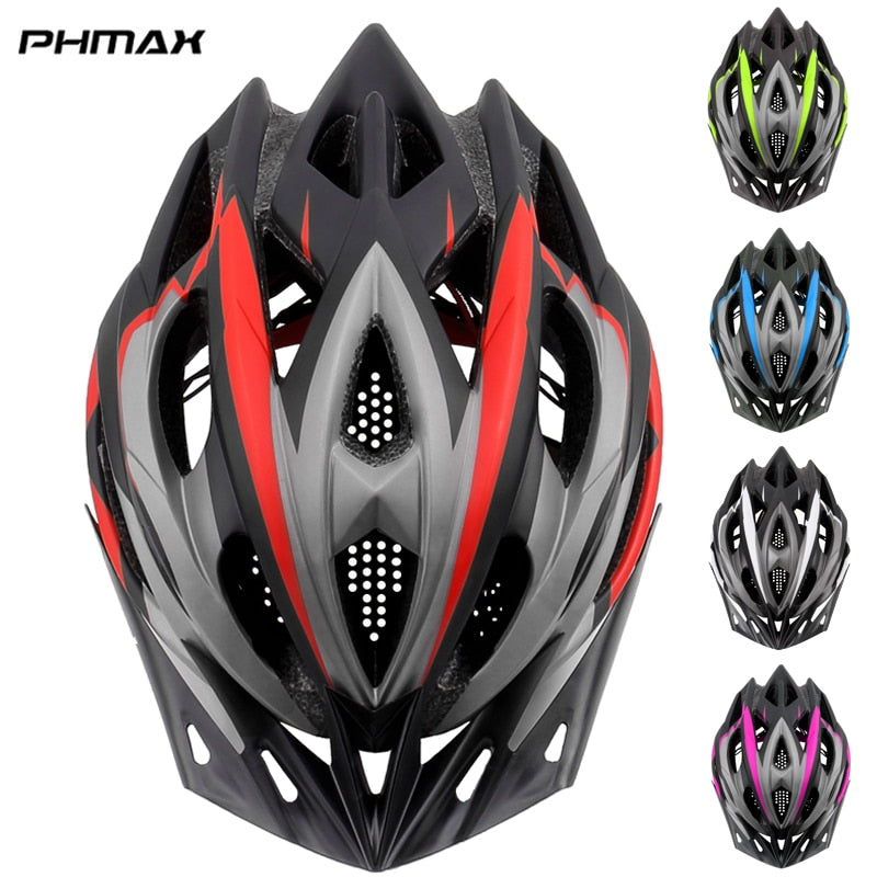 PHMAX Bicycle Helmet MTB Road Bike Cycling Helmet Ultralight EPS+PC Cover 2021 Integrally-mold Cycling Helmet Cycling Safety Cap - KiwisLove