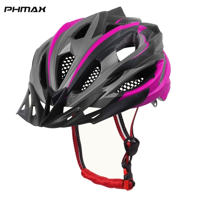 PHMAX Bicycle Helmet MTB Road Bike Cycling Helmet Ultralight EPS+PC Cover 2021 Integrally-mold Cycling Helmet Cycling Safety Cap - KiwisLove