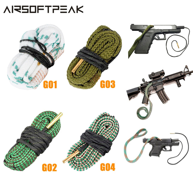 Hunting Gun Accessories Bore Cleaner .22 Cal.223 Cal.38 Cal& 5.56mm 7.62mm 12GA Rifle Cleaning Tool Rifle Barrel Calibre Rope - KiwisLove