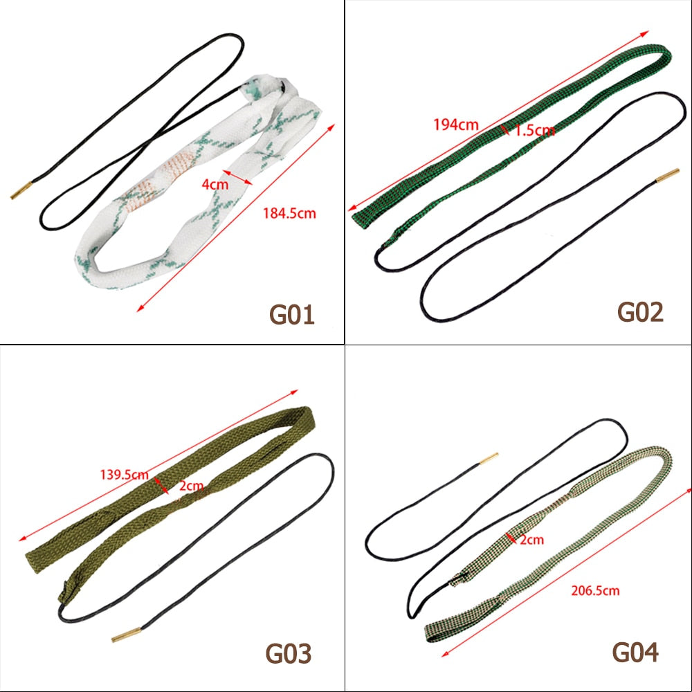 Hunting Gun Accessories Bore Cleaner .22 Cal.223 Cal.38 Cal& 5.56mm 7.62mm 12GA Rifle Cleaning Tool Rifle Barrel Calibre Rope - KiwisLove