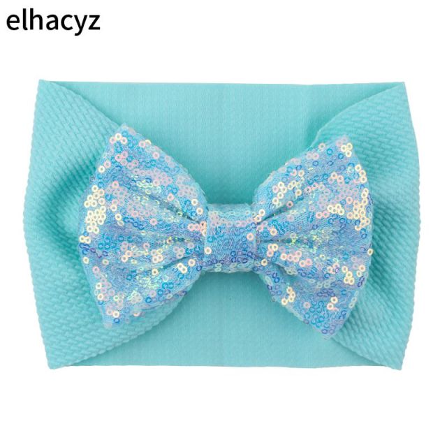 2021 NEW Big Bow Headband Pearl Flower Turban Girls Fabric Elastic Hair Band - KiwisLove
