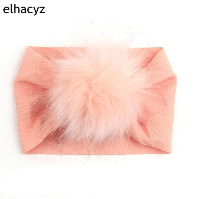 2021 NEW Big Bow Headband Pearl Flower Turban Girls Fabric Elastic Hair Band - KiwisLove