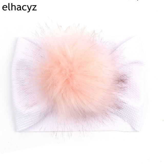 2021 NEW Big Bow Headband Pearl Flower Turban Girls Fabric Elastic Hair Band - KiwisLove