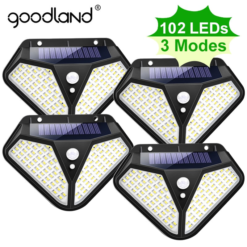 Goodland 102 LED Solar Light Outdoor Solar Lamp  Motion Sensor Garden - KiwisLove
