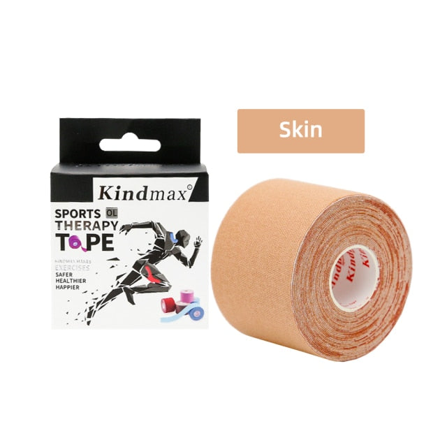 5 Size Kindmax 100% Cotton Elastic Kinesiology Tape Sport Physiotherapy Recovery Bandage for Running Knee Muscle Protector - KiwisLove