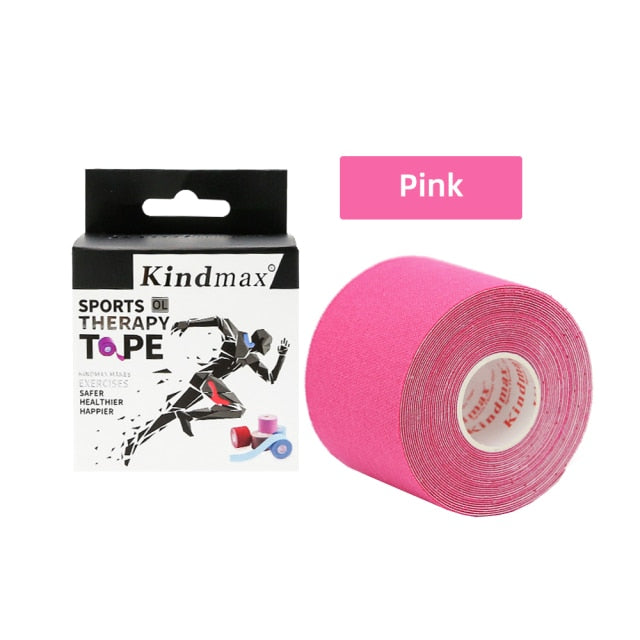 5 Size Kindmax 100% Cotton Elastic Kinesiology Tape Sport Physiotherapy Recovery Bandage for Running Knee Muscle Protector - KiwisLove