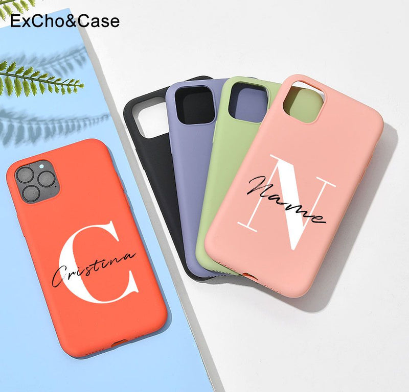 Custom  Name for iphone X XS XS MAX XR SE 2020  Silicone Case Cover - KiwisLove