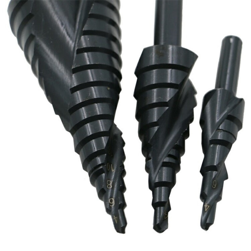 3PCS/SET  HSS Cobalt Step Drill Bit Set  Metal Cone - KiwisLove