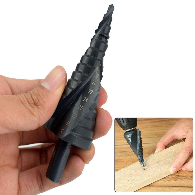 3PCS/SET  HSS Cobalt Step Drill Bit Set  Metal Cone - KiwisLove