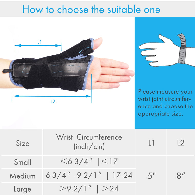 VELPEAU Thumb Wrist Brace Professional Protector for Sprained Wrist Tenosynovitis Arthritis - KiwisLove