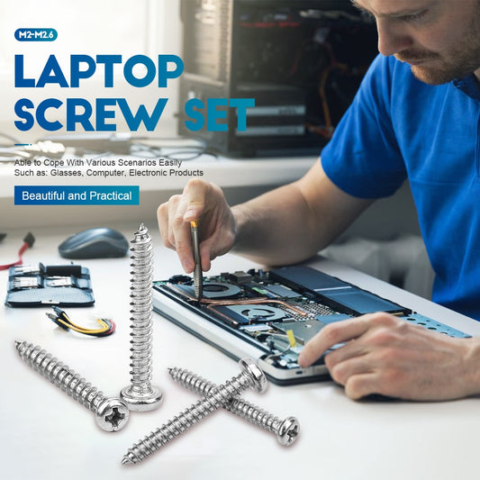 960pcs Mini Screw Round Pan Head  Computer Laptop Screw Stainless Steel Tapping - KiwisLove