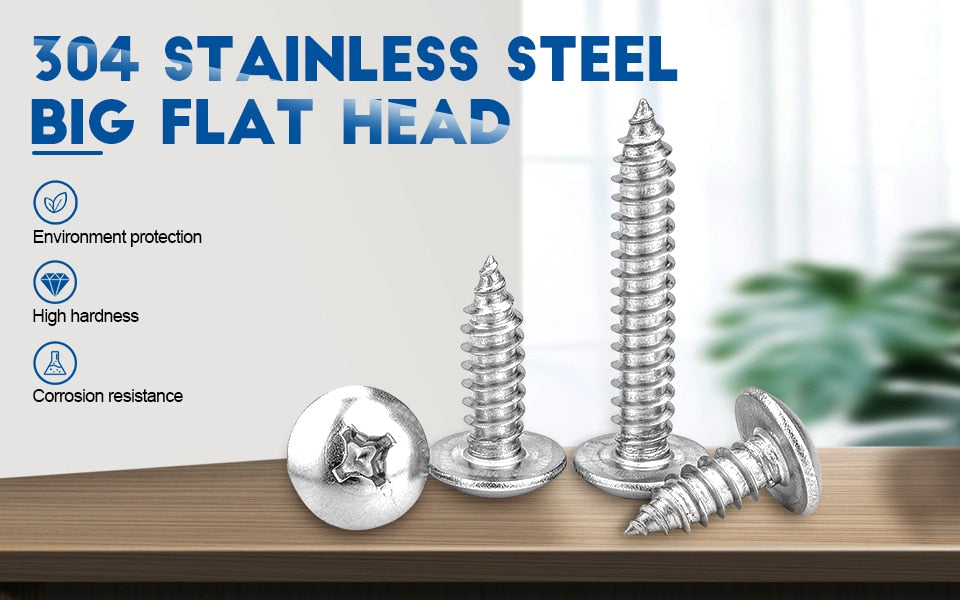 Cross Recess Truss Head Screw Set Stainless Steel Phillips Self Tapping kit - KiwisLove