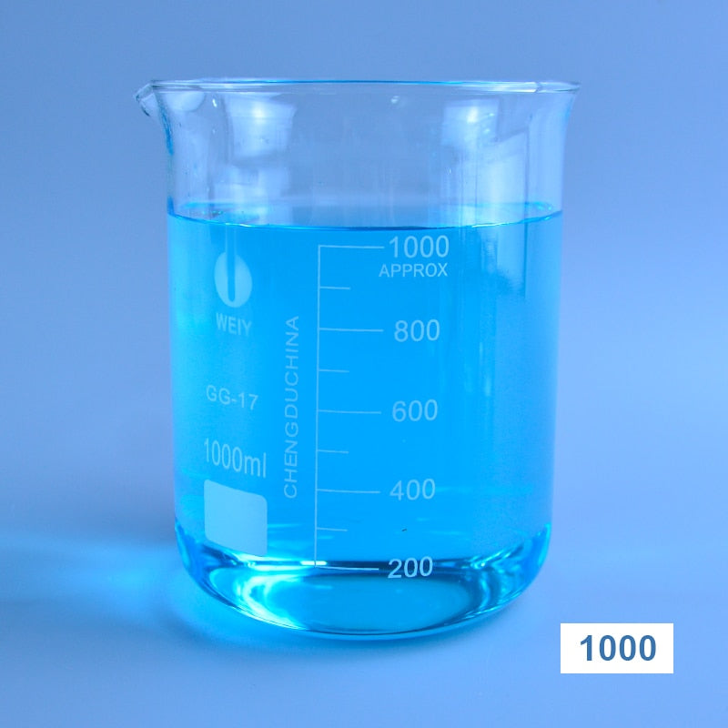 1000ml Low Form Beaker Chemistry Laboratory Borosilicate Glass - KiwisLove