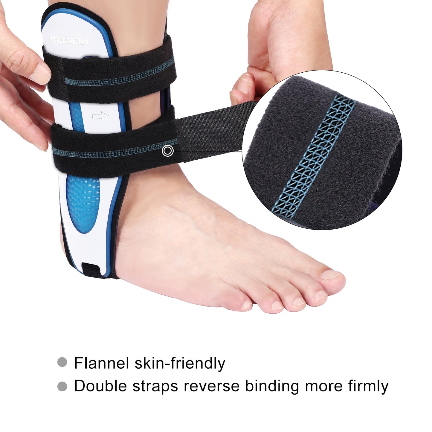 VELPEAU Ankle Support Brace Ankle Brace Stabilizer Stirrup Splint - KiwisLove