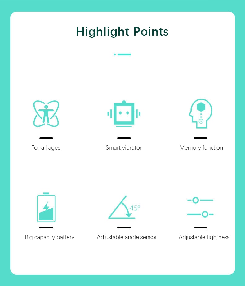 Smart Back Support Back Posture Corrector Intelligent Angle Sensor Vibration Reminder USB Charging LED Screen Children Adults - KiwisLove