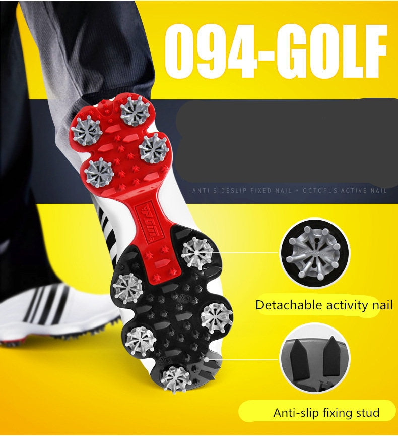 PGM Golf Men's Sneakers Rotating Lace Sneakers Waterproof Non-slip - KiwisLove