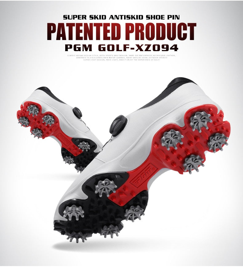 PGM Golf Men's Sneakers Rotating Lace Sneakers Waterproof Non-slip - KiwisLove