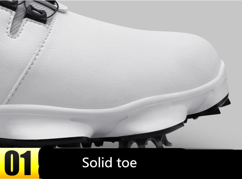 PGM Golf Men's Sneakers Rotating Lace Sneakers Waterproof Non-slip red - KiwisLove