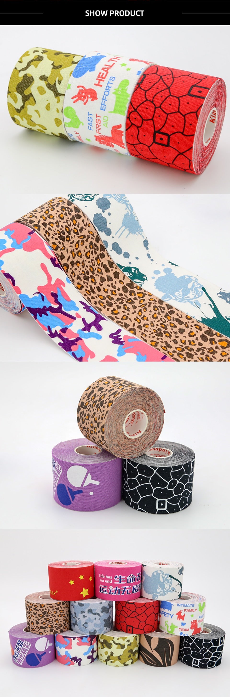 Kindmax New Generation Upgrade Kinesiology Tape in Box for Sports Athletic Recovery Elastic Kneepad Muscle Pain Relief - KiwisLove